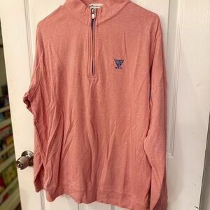 Peter Millar Coral Zip-Up Sweater Large